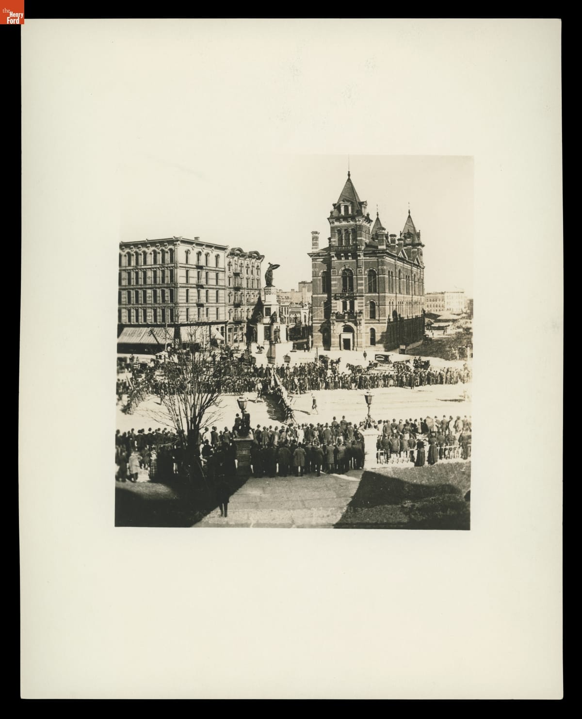 Parade near Central Market, Detroit, Michigan, circa 1891