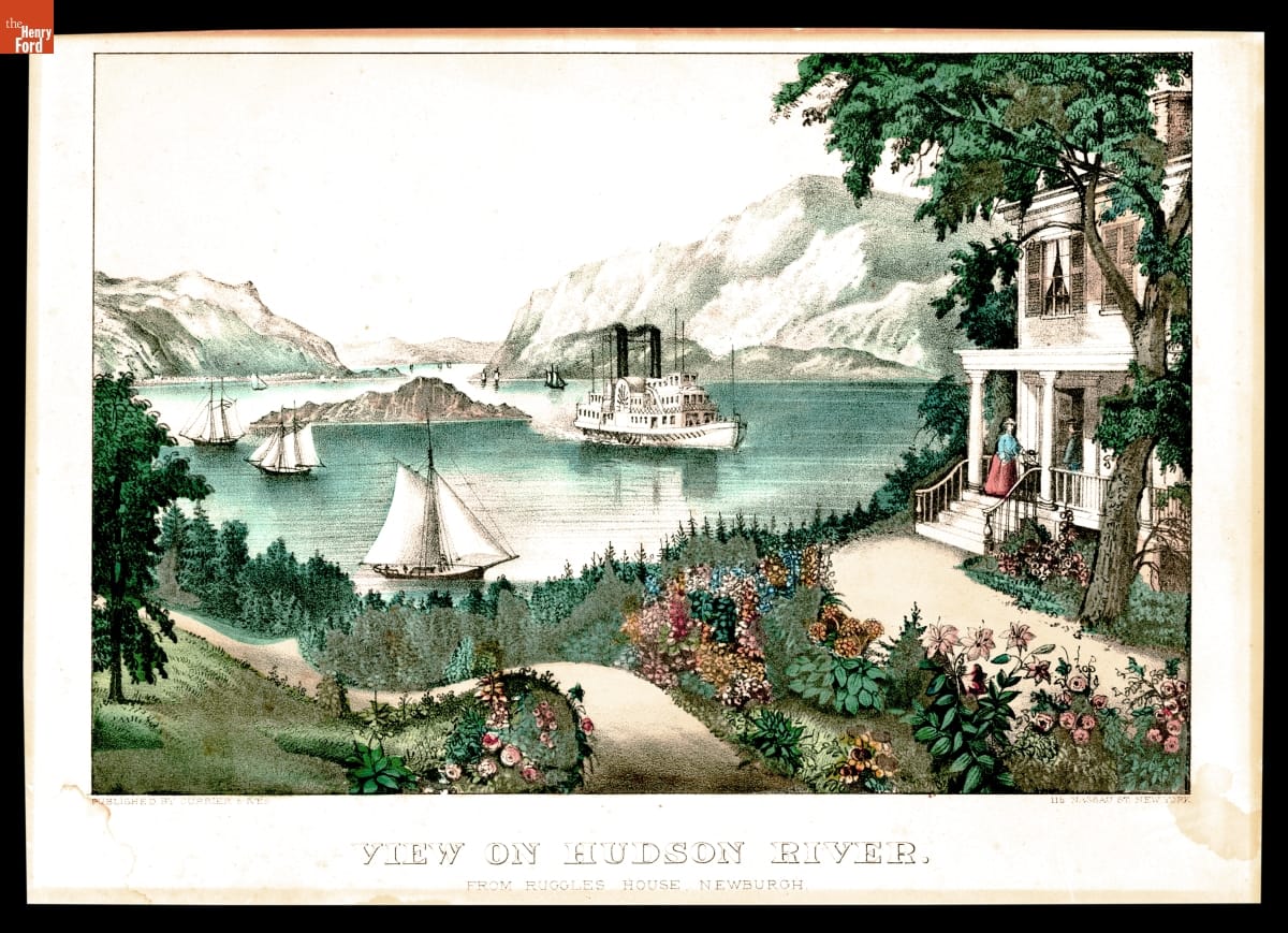 View on Hudson River. From Ruggles House, Newburgh., circa 1860