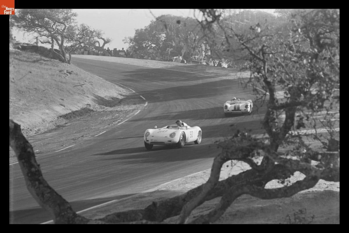 Porsche 718 RS 61 Driven by Ken Miles in the Pacific Grand Prix, Monterey, California, October 1961