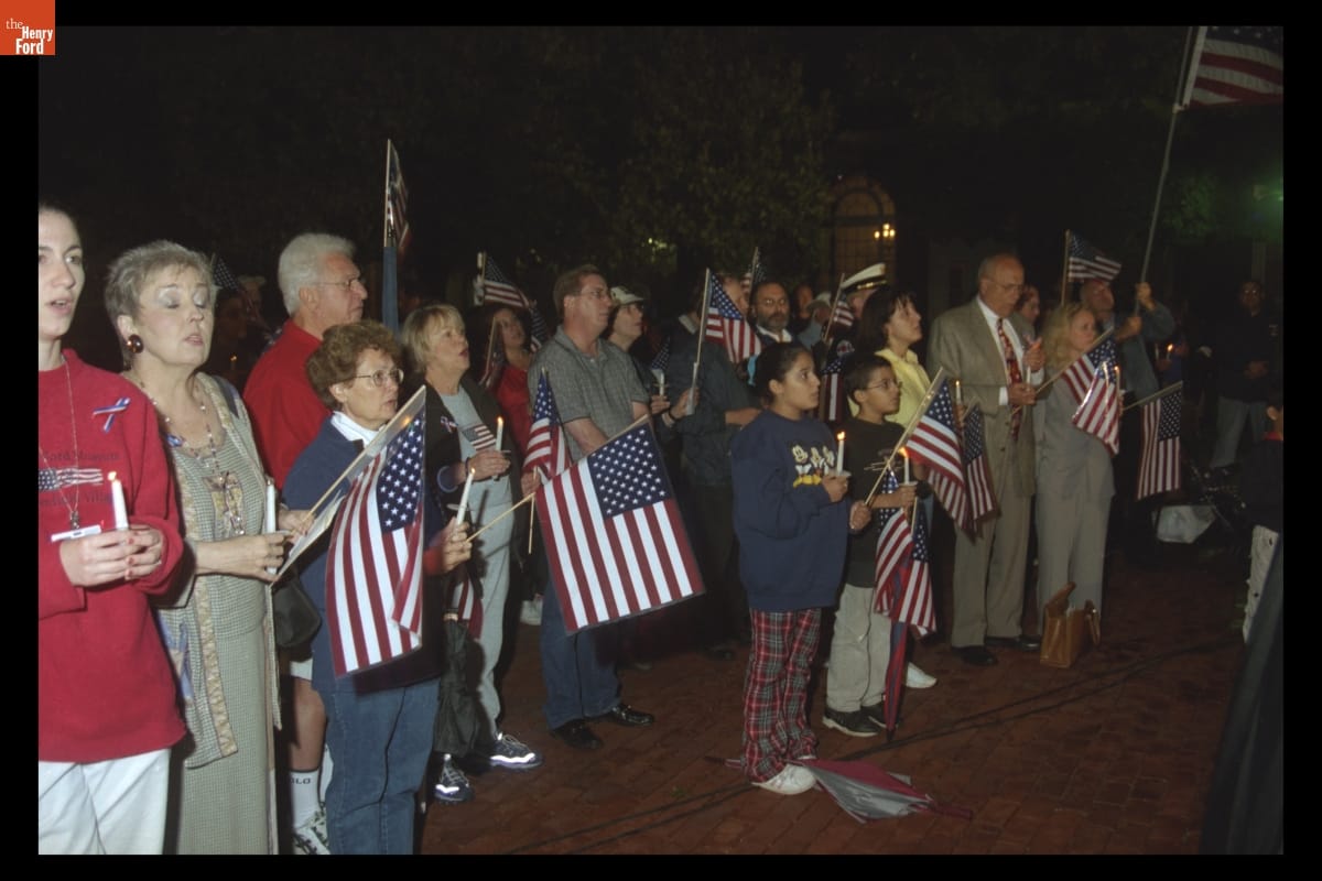"Peace and Unity" Candlelight Vigil at Henry Ford Museum, September 19, 2001