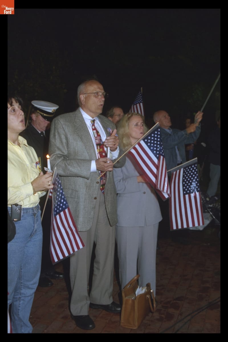 "Peace and Unity" Candlelight Vigil at Henry Ford Museum, September 19, 2001
