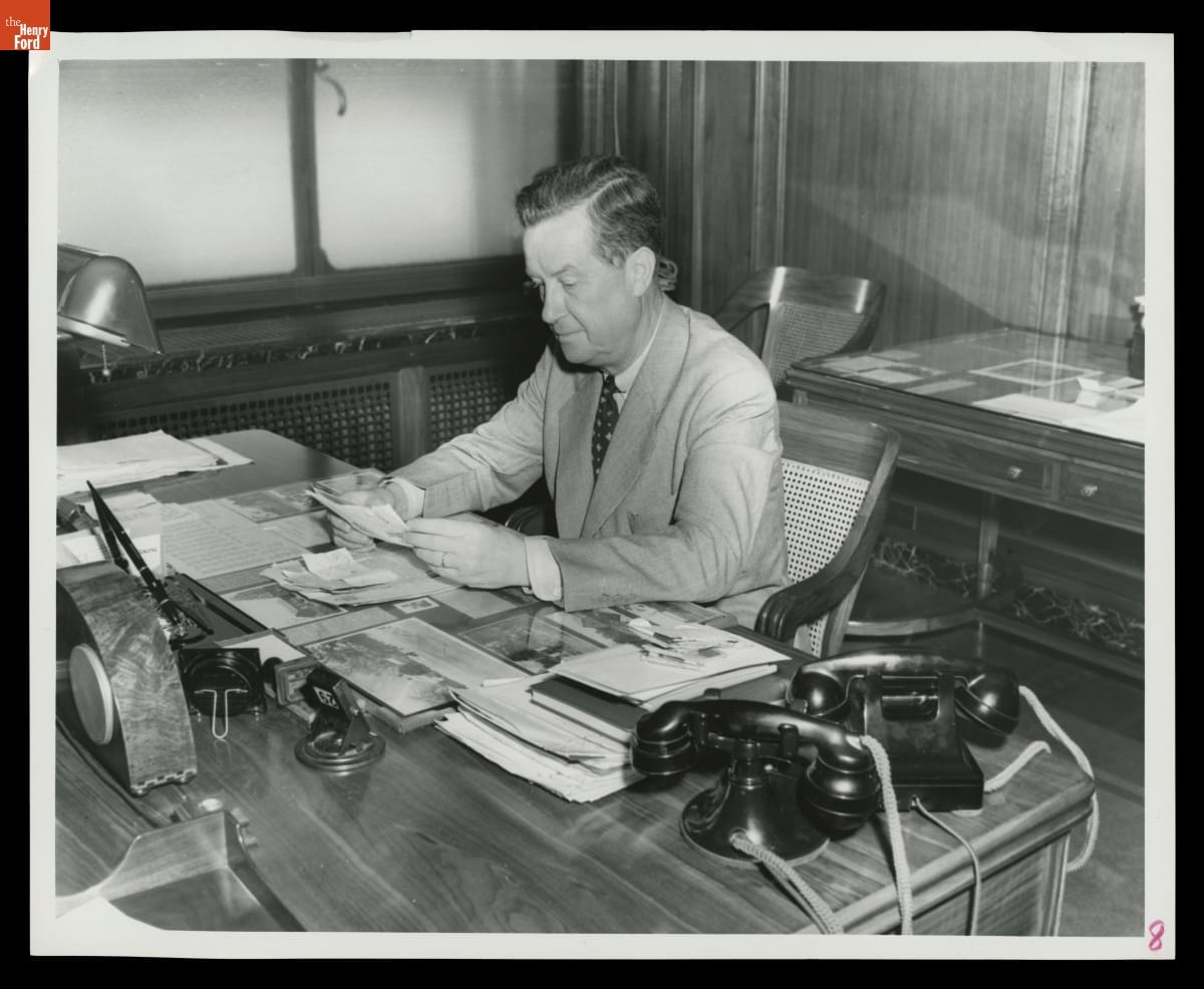 Frank Campsall Working in His Office, July 1941
