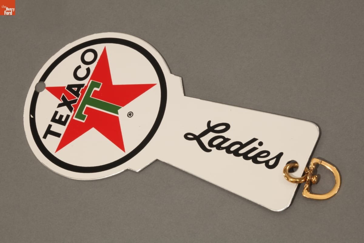 Texaco Station Restroom Key Fob, 1950-1965