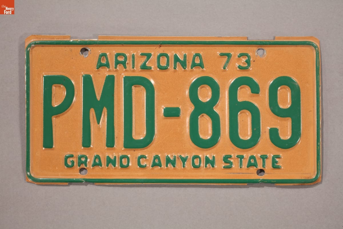 Arizona License Plate, 1973