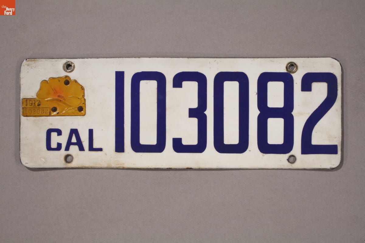 Pair of California License Plates, 1917