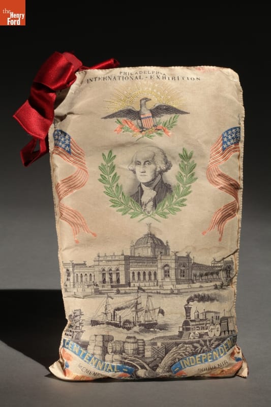 Centennial Exhibition Souvenir Pillow, 1876