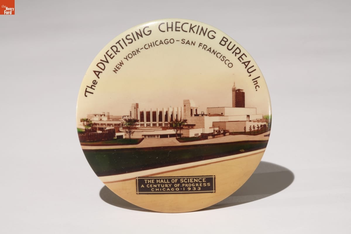 Century of Progress Souvenir Pocket Mirror, 1933