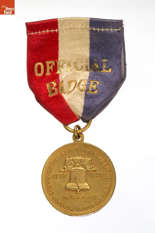 Sesqui-Centennial International Exposition Souvenir Badge, 1926