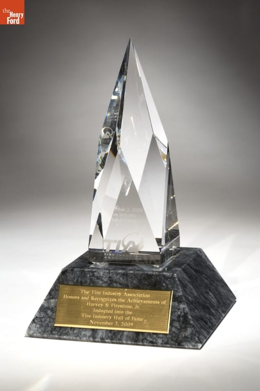 Tire Industry Hall of Fame Award Recognizing the Achievements of Harvey Firestone, Jr., 2009.