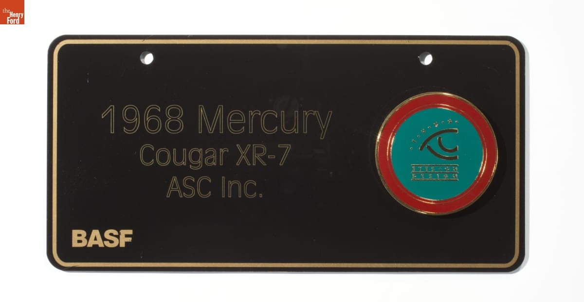 Auto Show License Plate for 1968 Mercury Cougar, 1999