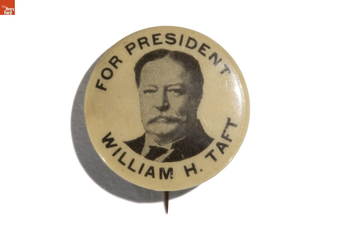 William H. Taft Campaign Button, 1908-1912
