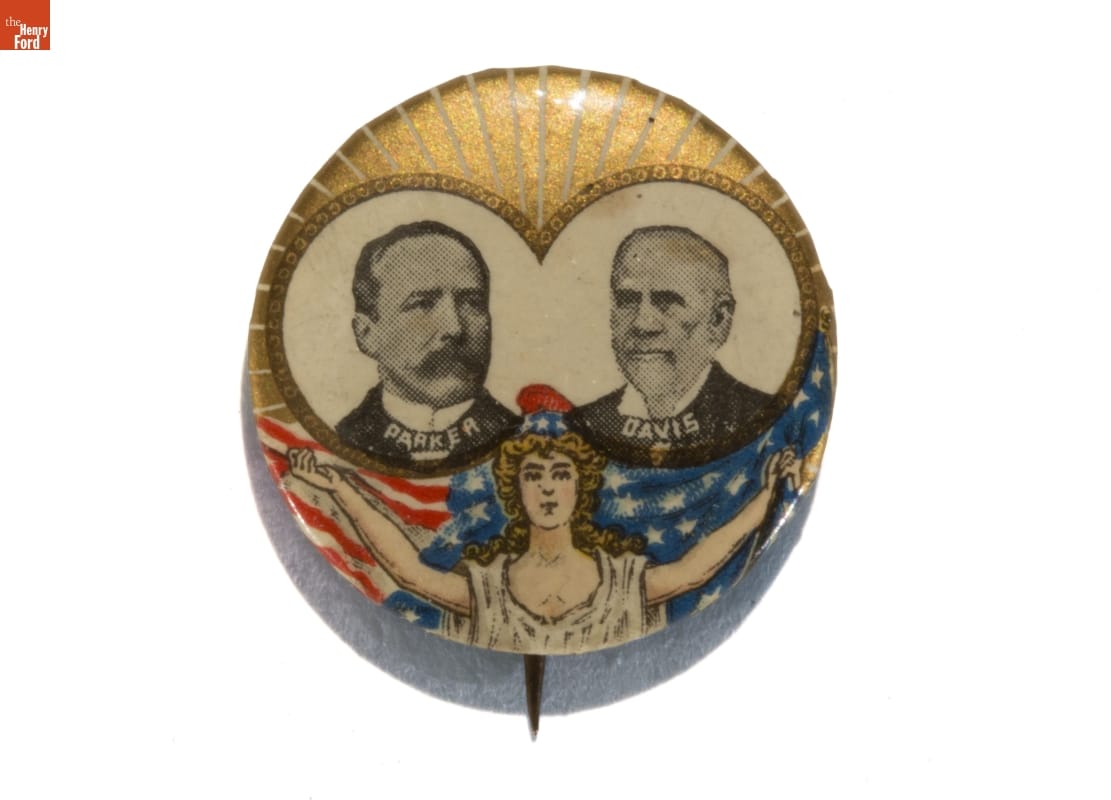 Parker-Davis Campaign Button, 1904