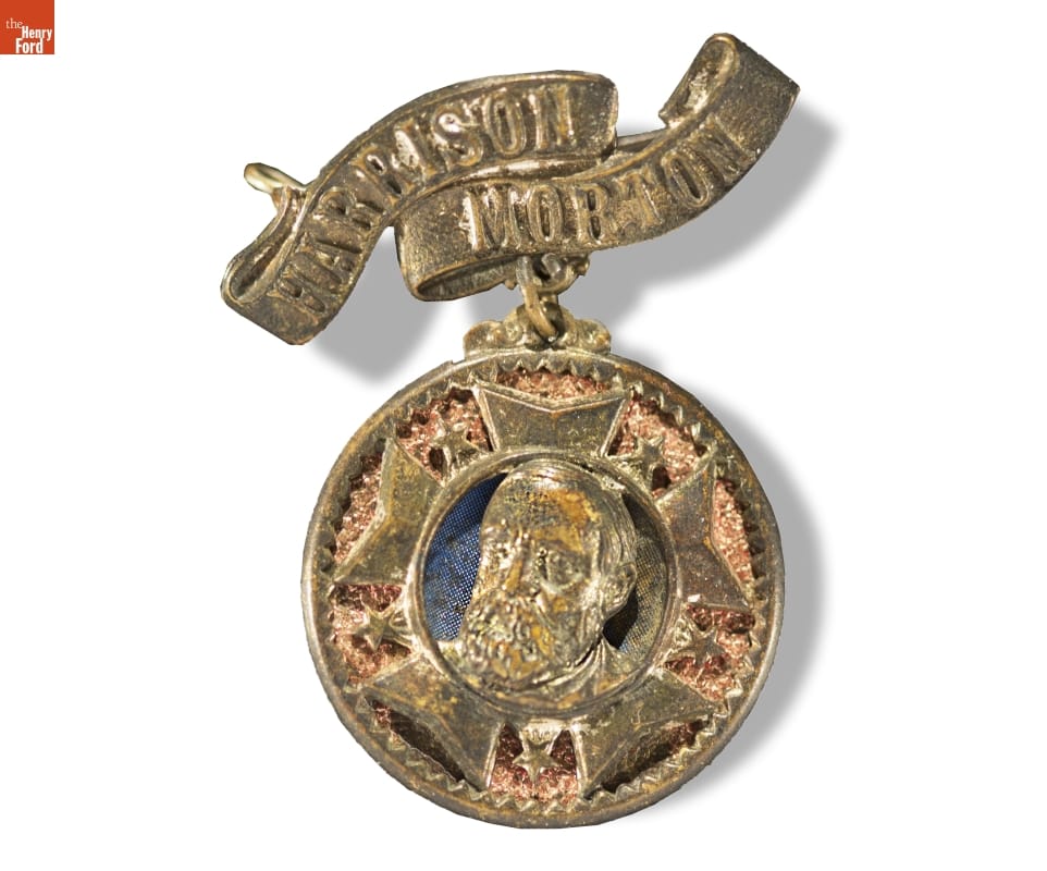 Harrison-Morton Campaign Badge, 1888