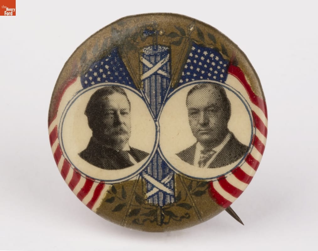 Taft-Sherman Campaign Button, 1908-1912