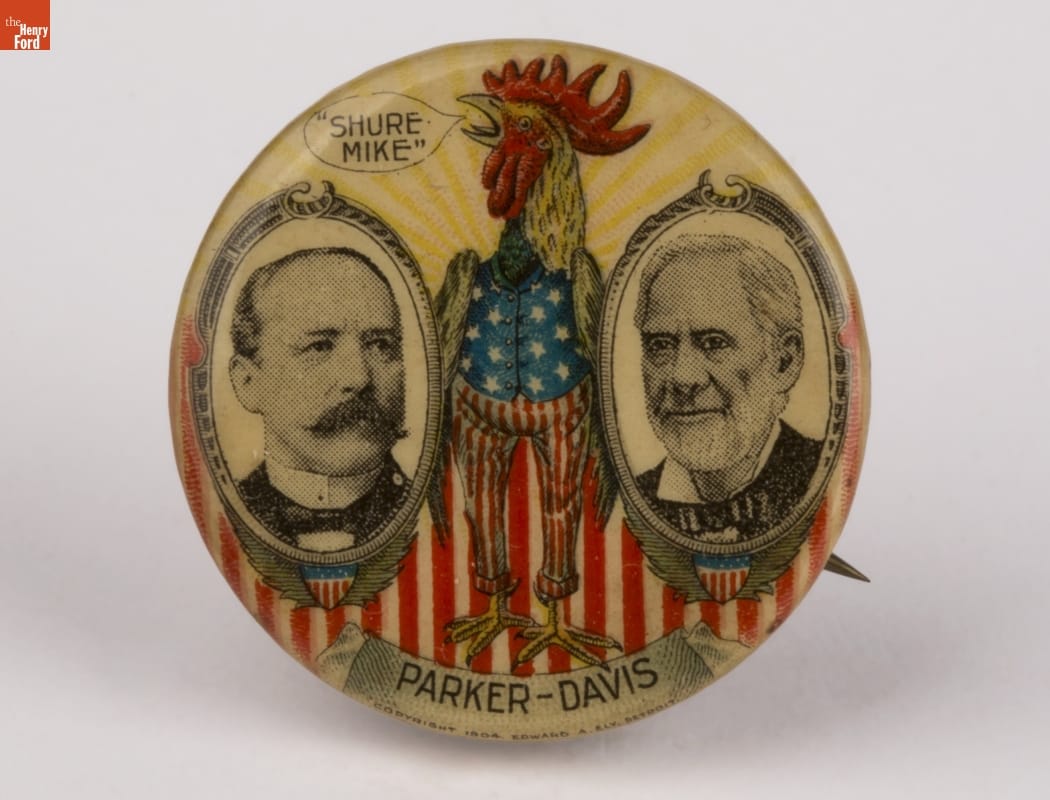 Parker-Davis Campaign Button, 1904