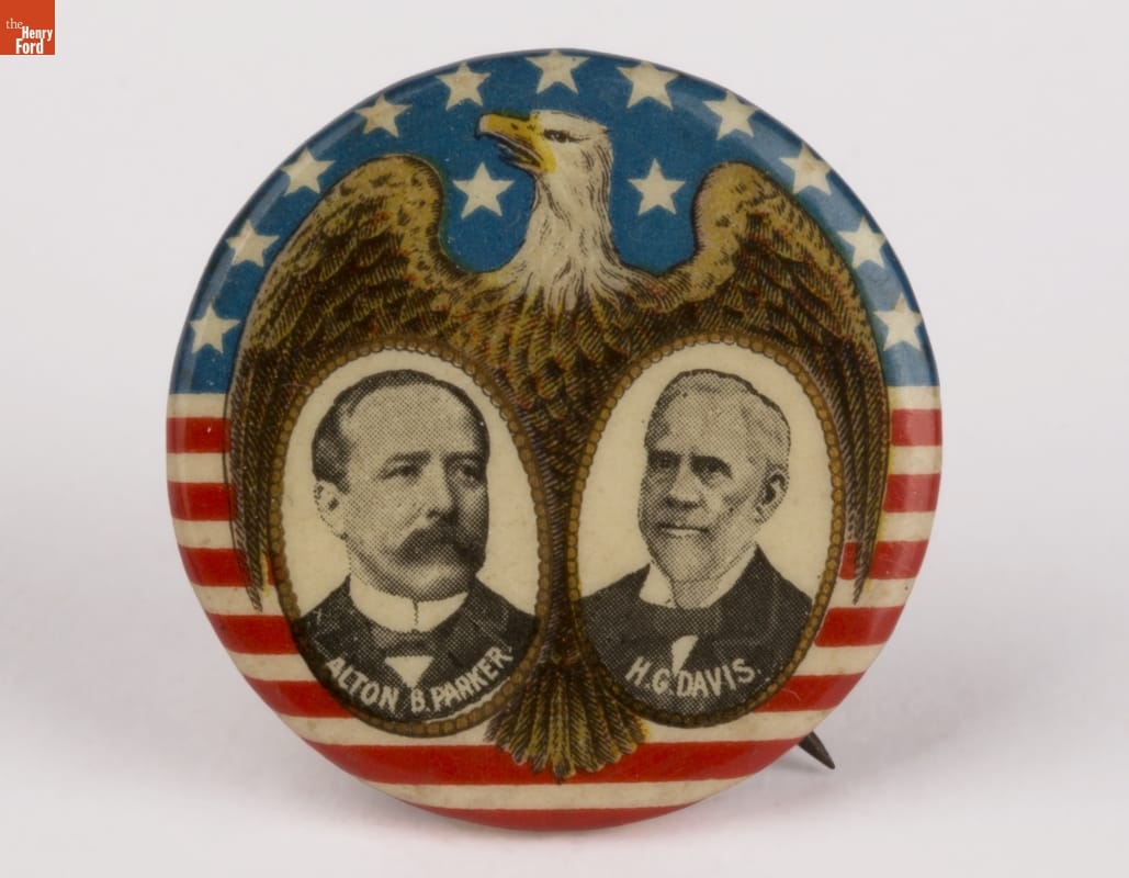 Parker-Davis Campaign Button, 1904