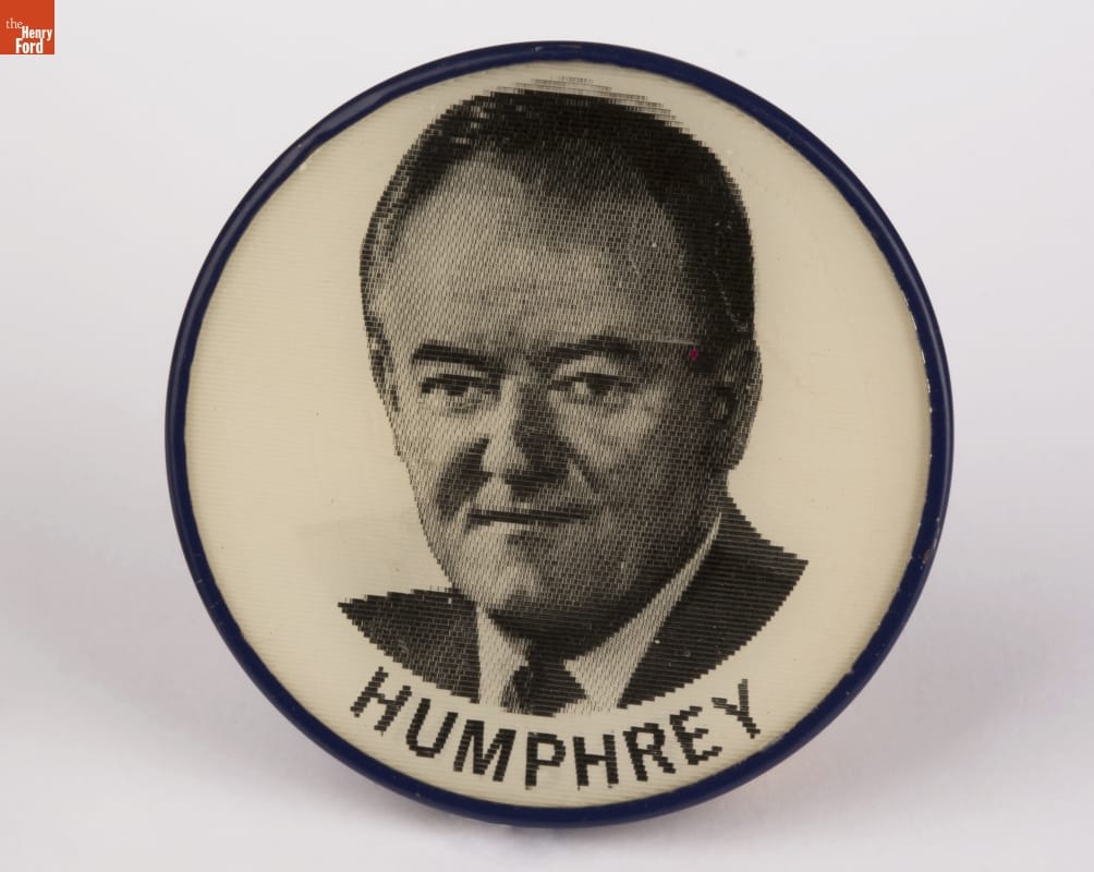 Humphrey-Muskie Campaign Button, 1968