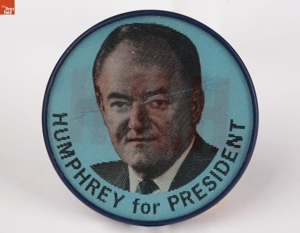 Hubert Humphrey Campaign Button, 1968