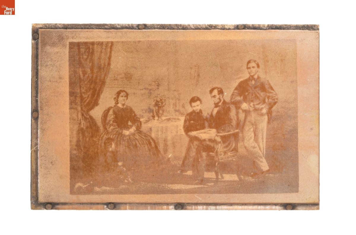 Printing Block, Abraham Lincoln and Family, 1864