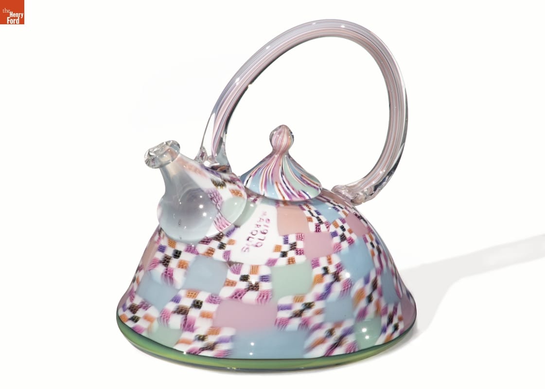 Crazy Quilt Teapot by Richard Marquis, 1979