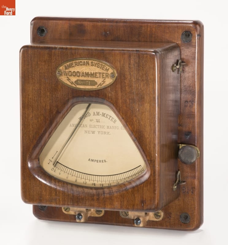 American Electric Manufacturing Company Wood Ammeter, 1887