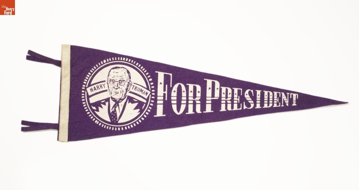 Harry Truman Campaign Pennant, 1948