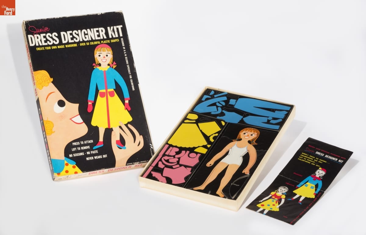 Colorforms, "Junior Dress Designer Kit," 1955-1960