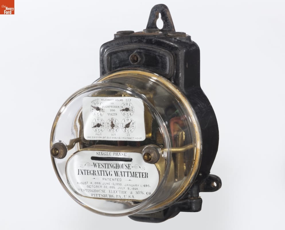 Westinghouse Round Type Wattmeter, circa 1903