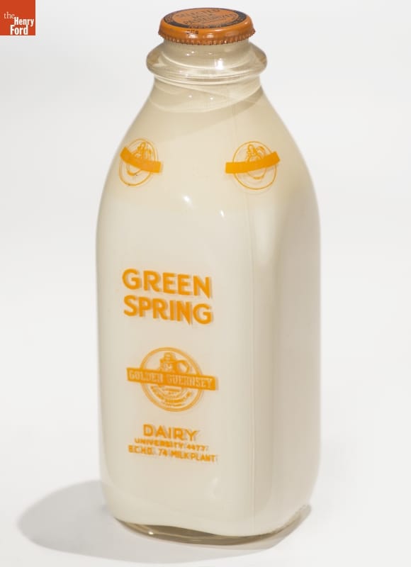 Green Spring Dairy "Golden Guernsey" Milk Bottle, 1934-1971