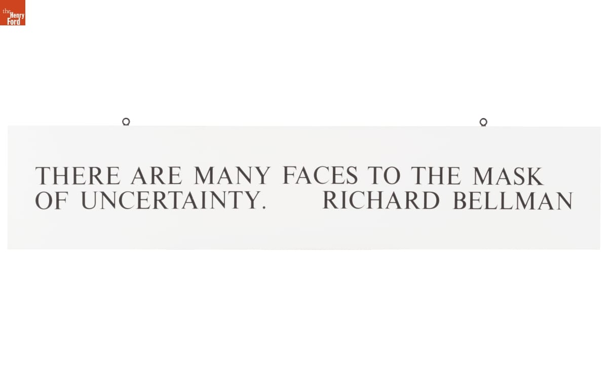 Quotation Sign from Mathematica: A World of Numbers and Beyond Exhibition, 1960-1961