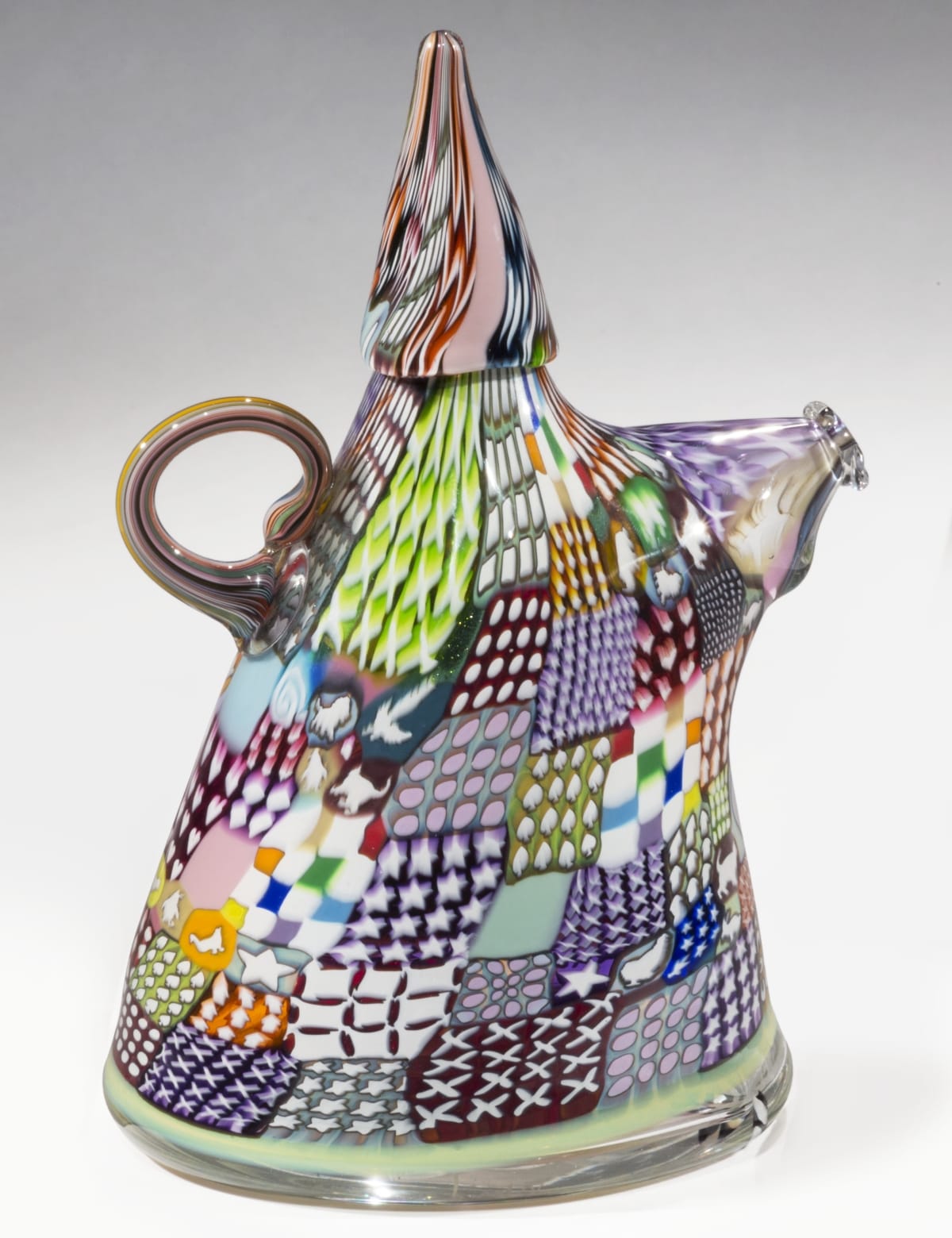 Crazy Quilt Coffeepot by Richard Marquis, 1986