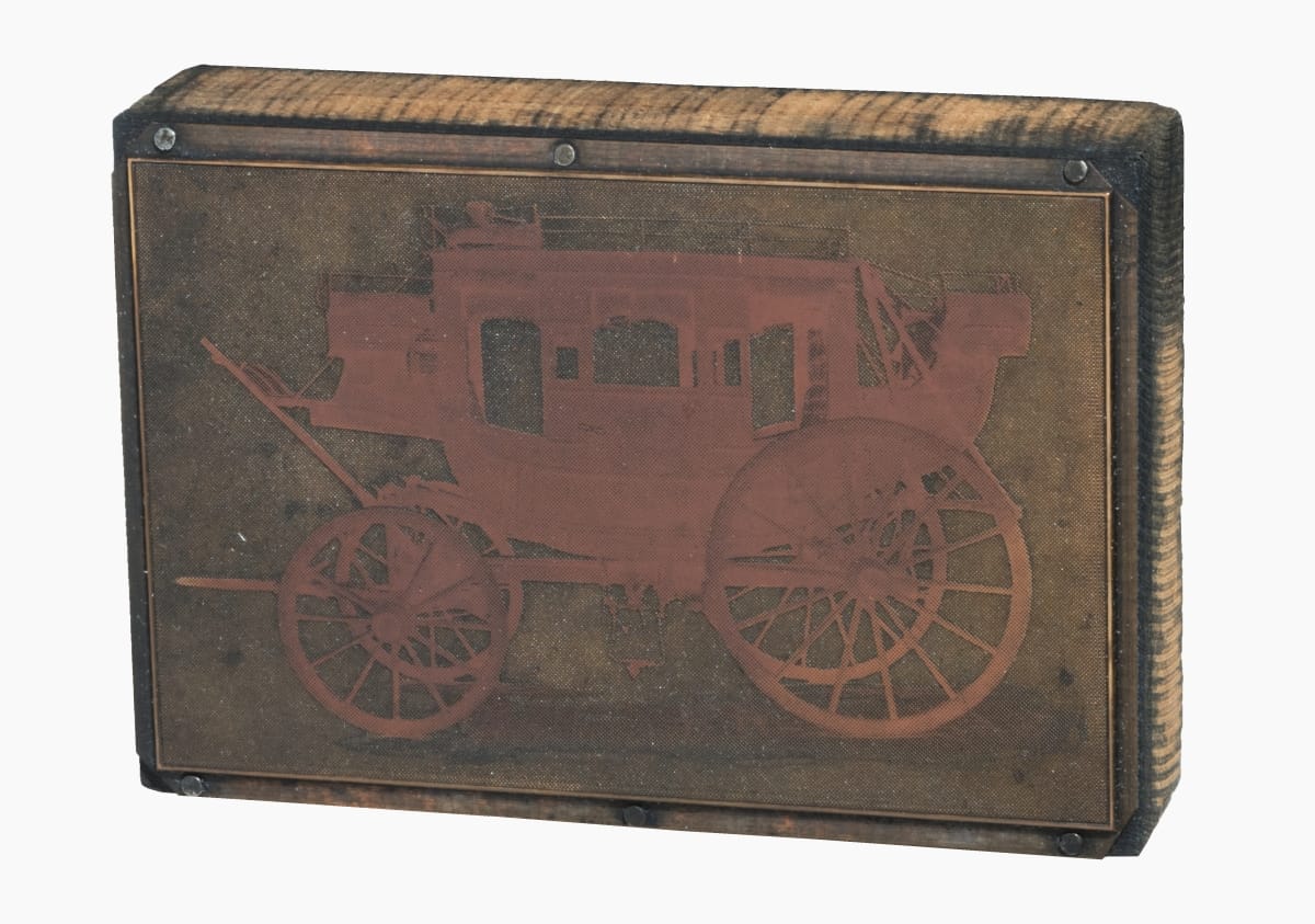 Printing Plate with Image of a Concord Coach