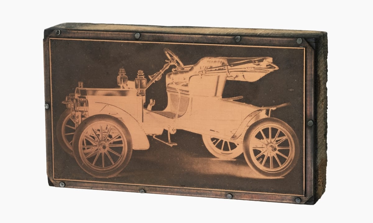 Printing Plate with Image of an Automobile
