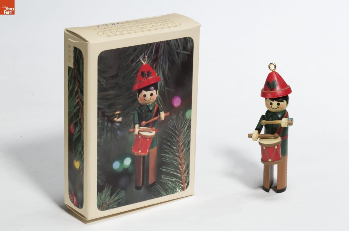 Hallmark "Clothespin Drummer Boy" Christmas Ornament, 1981