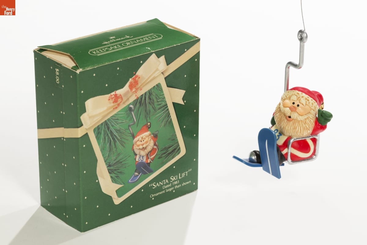 Hallmark "Santa Ski Lift" Christmas Ornament, 1983