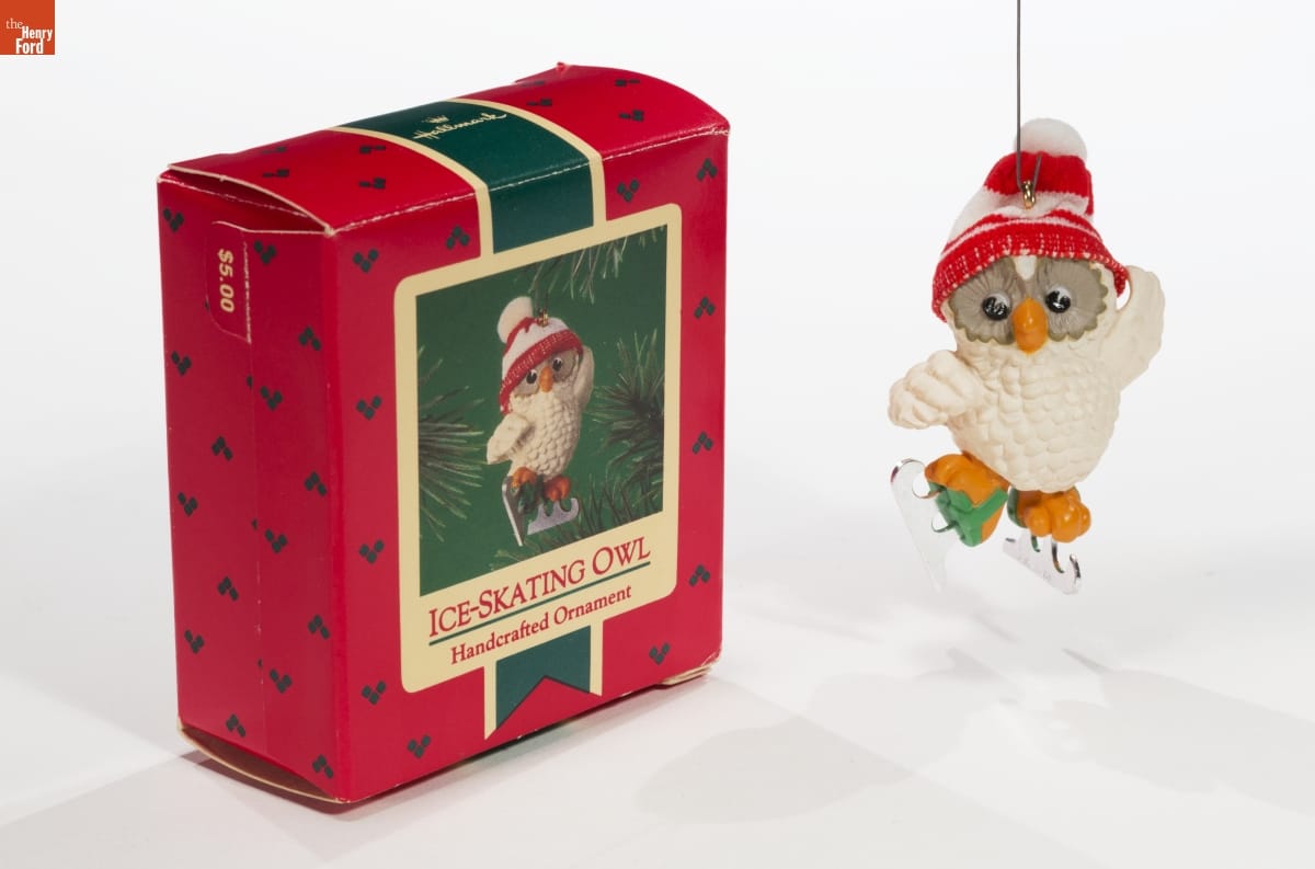 Hallmark "Ice-Skating Owl" Christmas Ornament, 1985