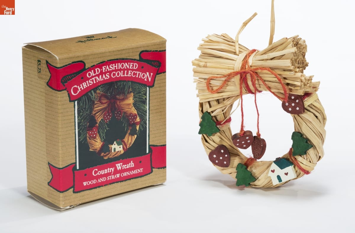 Hallmark "Old-Fashioned Christmas Collection: Country Wreath" Christmas Ornament, 1987
