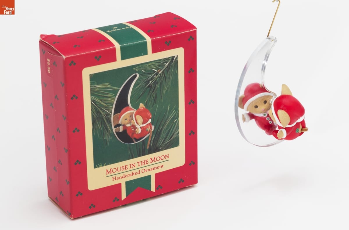 Hallmark "Mouse in the Moon" Christmas Ornament, 1986