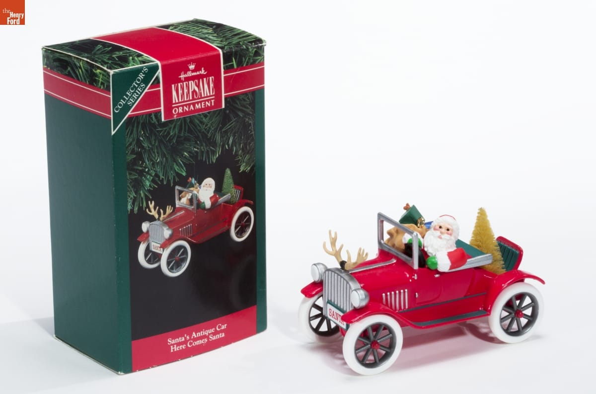 Hallmark "Here Comes Santa Series: Santa's Antique Car" Christmas Ornament, 1991