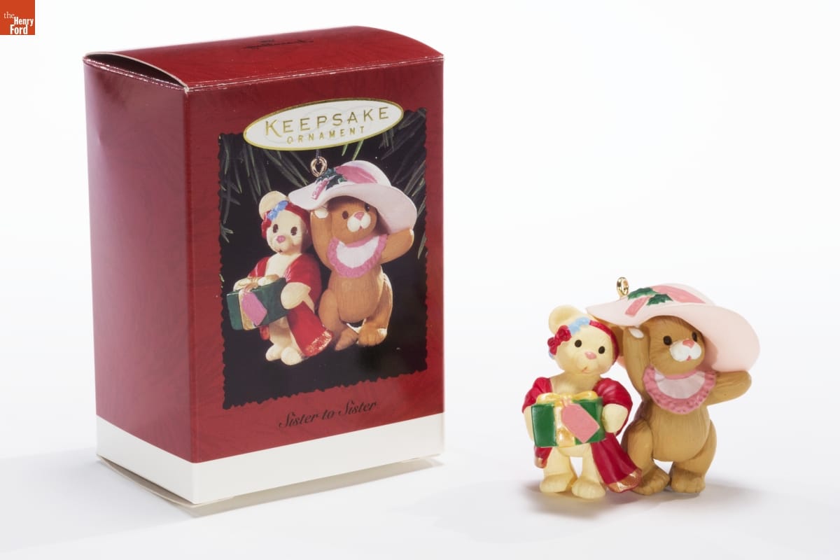 Hallmark "Sister to Sister" Christmas Ornament, 1996