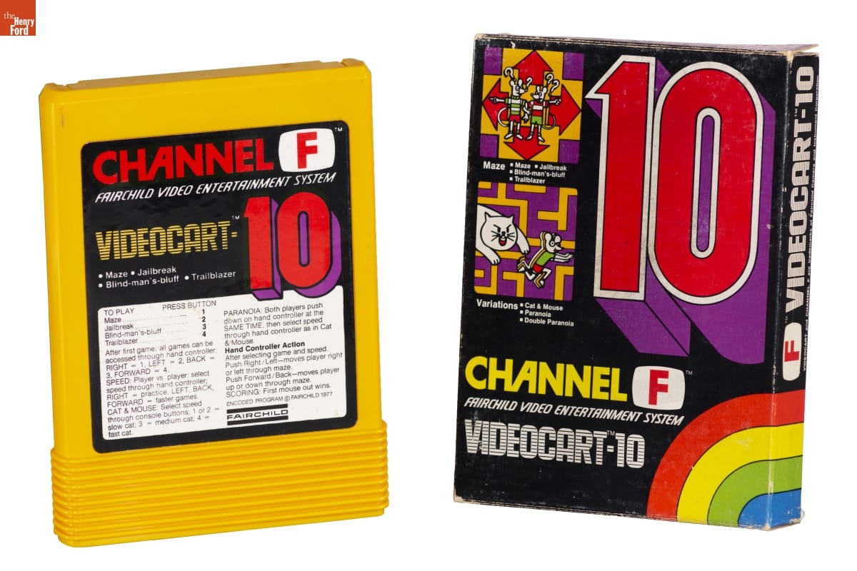 Fairchild Videocart-10 Game, "Maze, Jailbreak, Blind-Man's-Bluff, Trailblazer," 1977