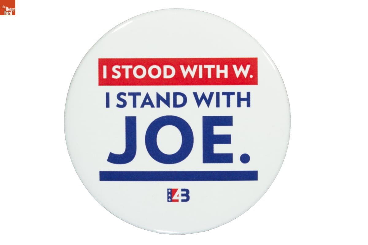 "I Stood with W., I Stand with Joe" Political Button, 2020