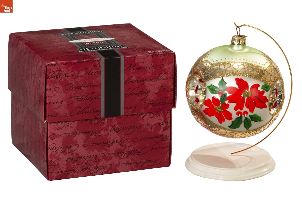 Hallmark "Holiday Traditions Series: Red Poinsettias" Christmas Ornament, 1998