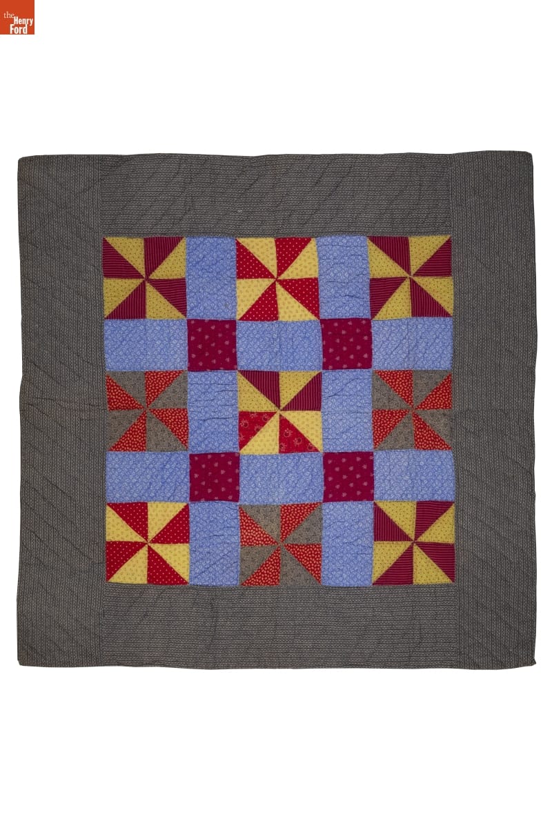 Windmill Crib Quilt, circa 1890