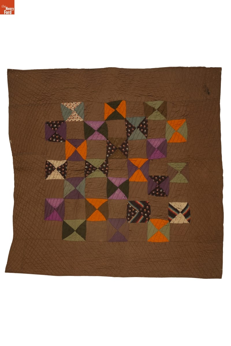Hourglass Crib Quilt, circa 1875