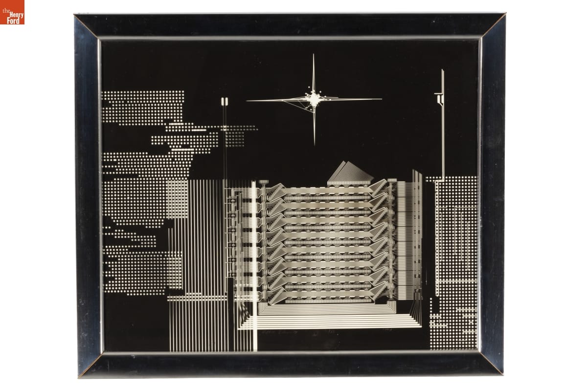 "Night Scene" by Lillian F. Schwartz, 1985