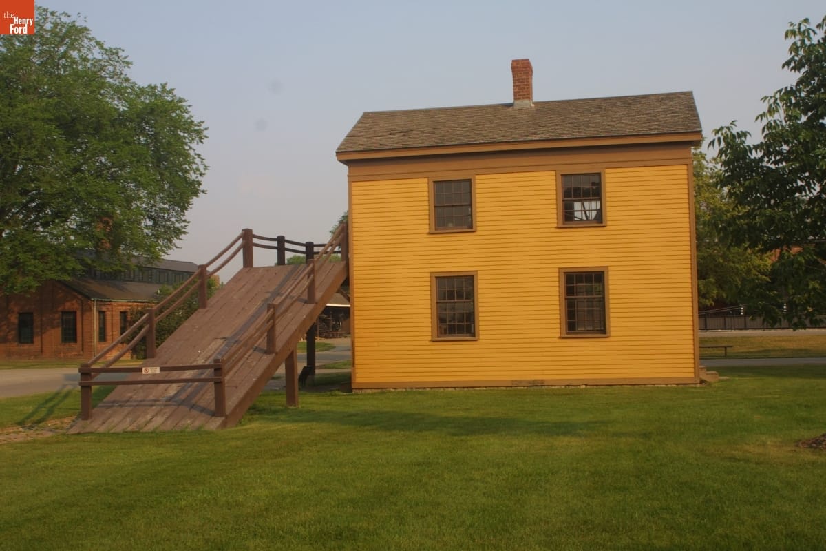 Richart Wagon Shop before Relocation during the Greenfield Village Restoration Project, June 2002