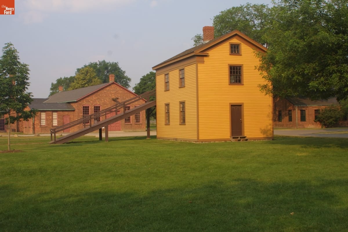 Richart Wagon Shop before Relocation during the Greenfield Village Restoration Project, June 2002