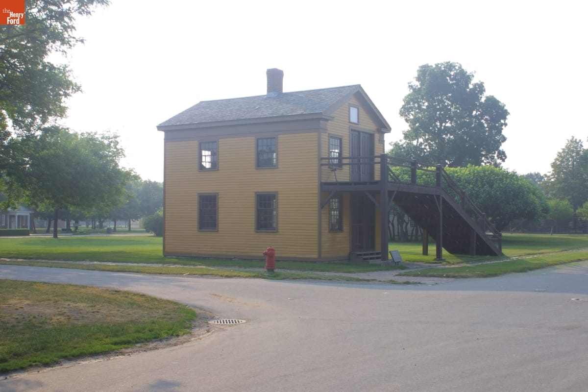 Richart Wagon Shop before Relocation during the Greenfield Village Restoration Project, June 2002