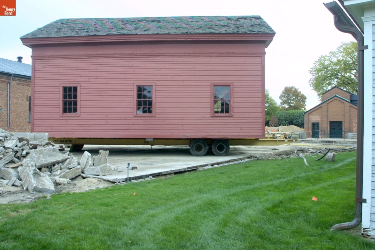 Gunsolly Carding Mill Being Relocated, Greenfield Village Restoration Project, October 2002